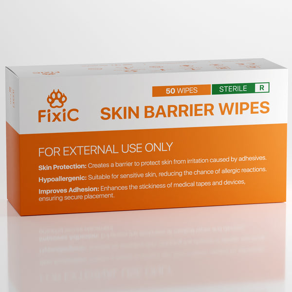 50 pcs Skin Adhesive Barrier Wipes by Fixic to Create the Barrier