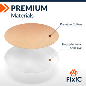 Adhesive Patches for Libre 1, 2, 3 by FixiC - Pack of 25 - Round (Color: Tan)
