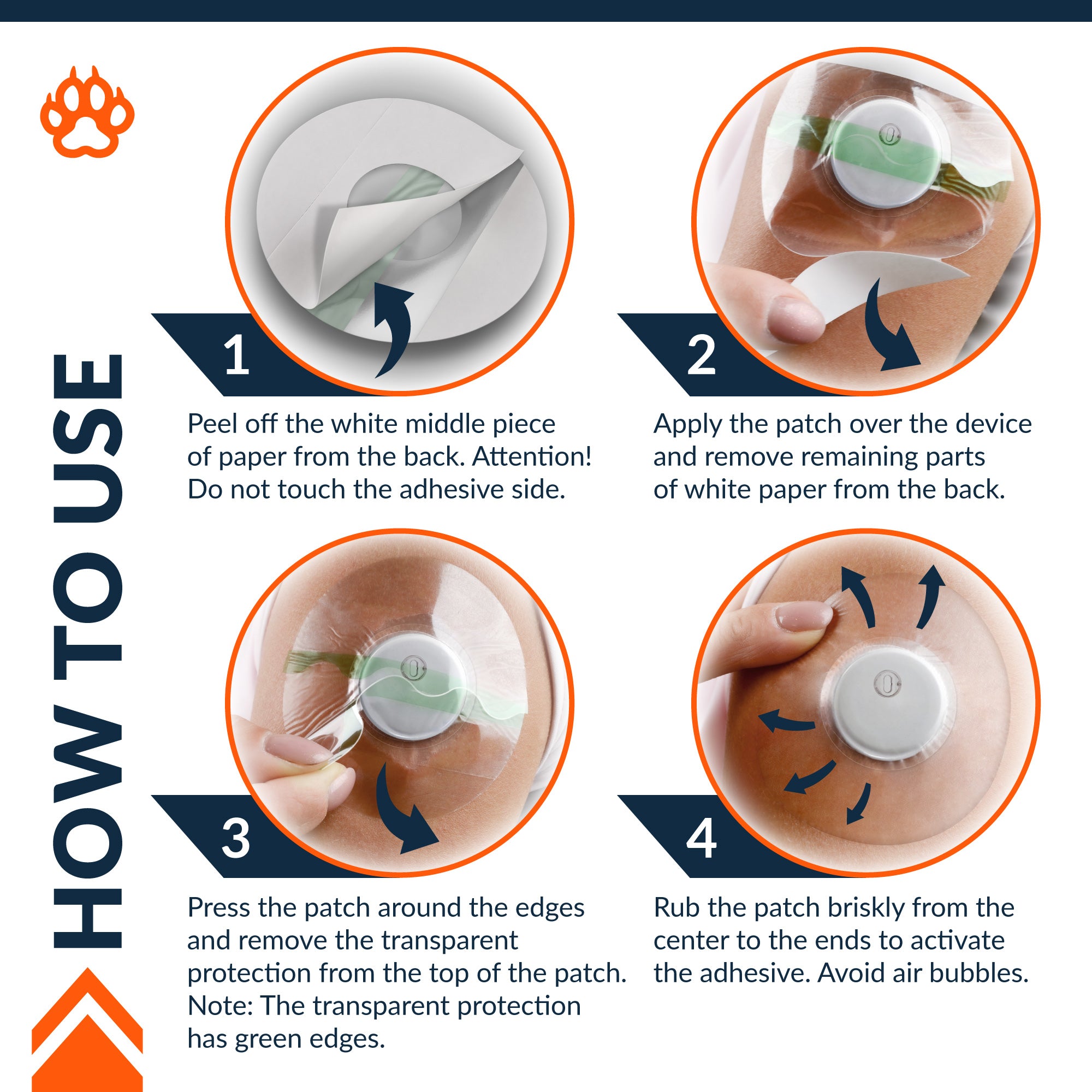 fasten the sensor on your skin securely