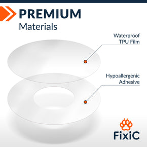 Fixic Freestyle Adhesive Patch 25 PCS – Transparent Patches Without Glue in The Center - Good for Libre 1, 2, 3 - Enlite - Guardian