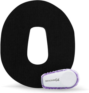 Dexcom G6 Adhesive Patches by FixiC - Pack of 25 (Color: Black)